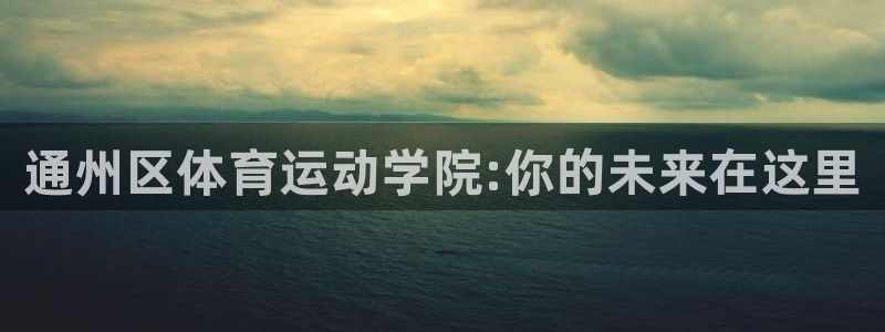 一竞技官网下载娱乐：通州区体育运动学院:你的未来在这
