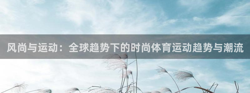  一竞技dota：风尚与运动：全球趋势下的时尚体育运动趋势与潮